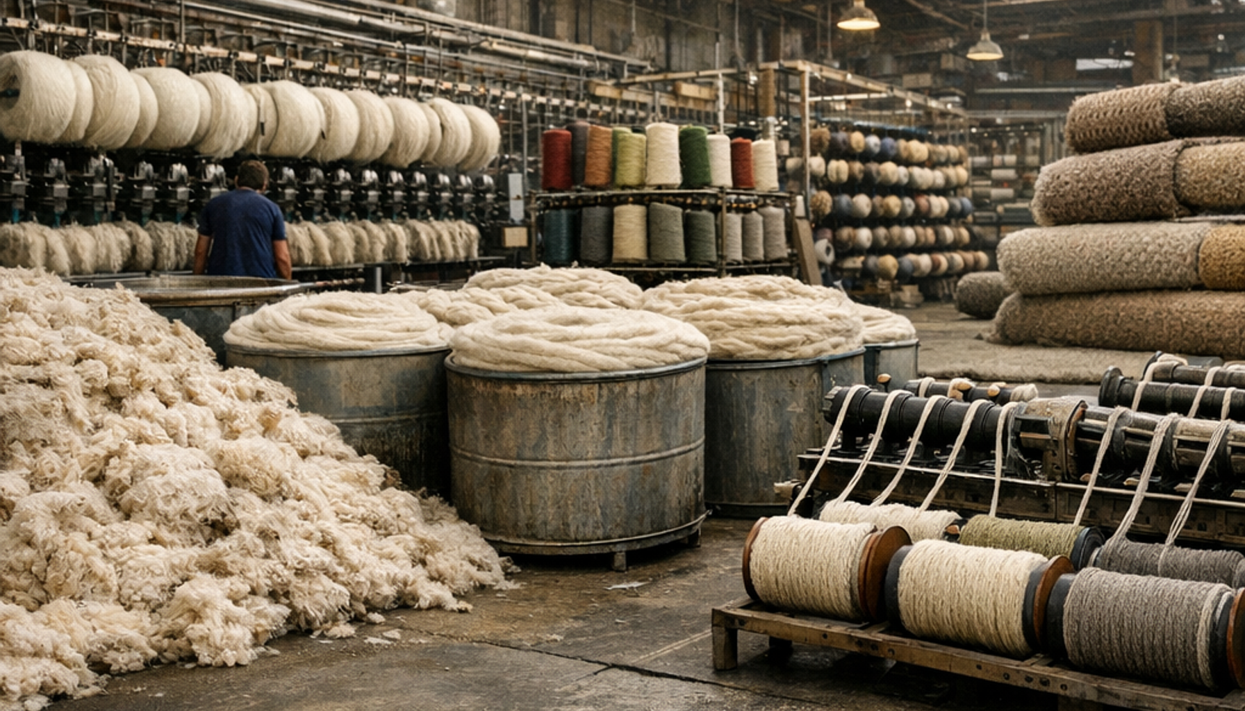 Spun Yarn Twister for Wool Carpet Yarn Production