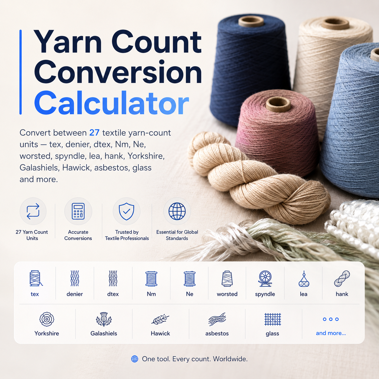 Yarn Count Conversion Calculator